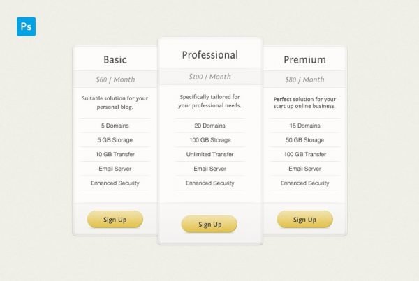 UI Elements: Pricing Tables - Featured Image