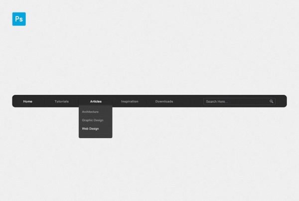 UI Element: Dark Navigation Menu - Featured Image