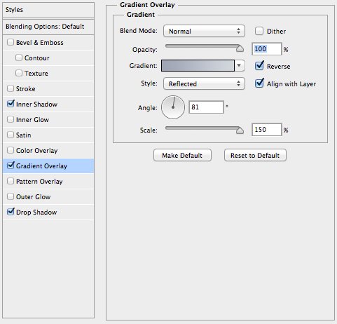 Metallic Effect: Gradient Overlay